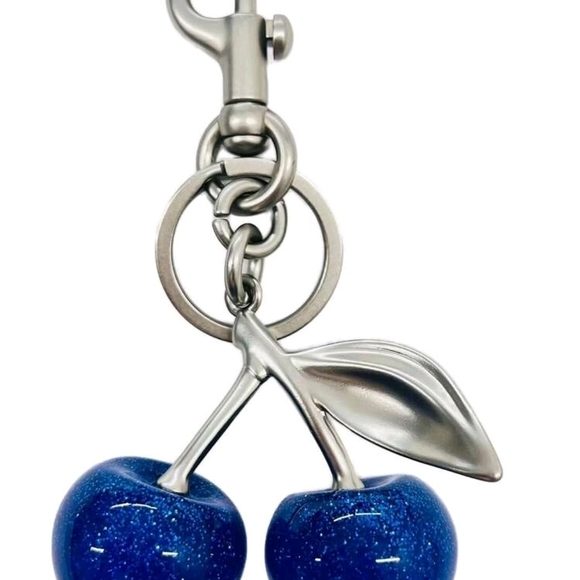 unbranded Accessories - Elegant Blue Cherry Keychain by [Brand]